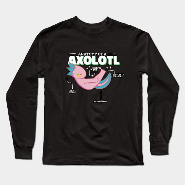 Anatomy of Axolotl Long Sleeve T-Shirt by Artmoo